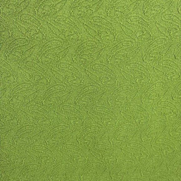 Vintage 60s Babydoll Dress Womens Medium Mod Mini Textured Avocado Green Shift - Picture 4 of 11